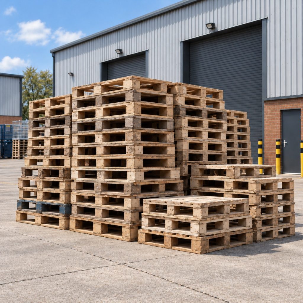 Used wooden pallets in Stratford on avon ready for removal